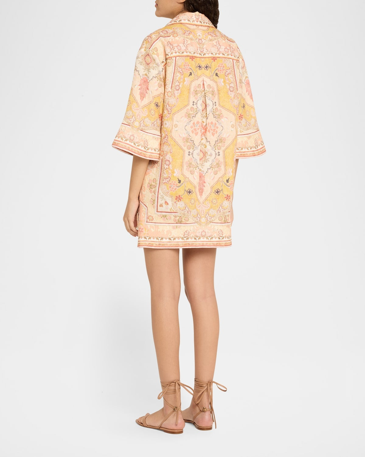 Yellow Printed Linen Tunic