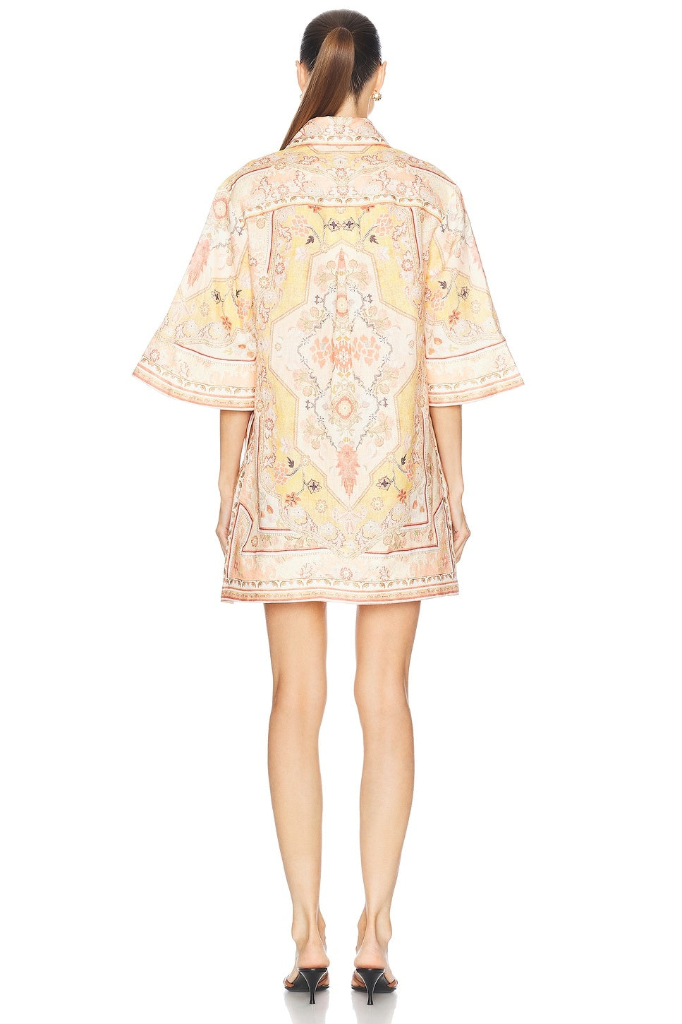 Yellow Printed Linen Tunic
