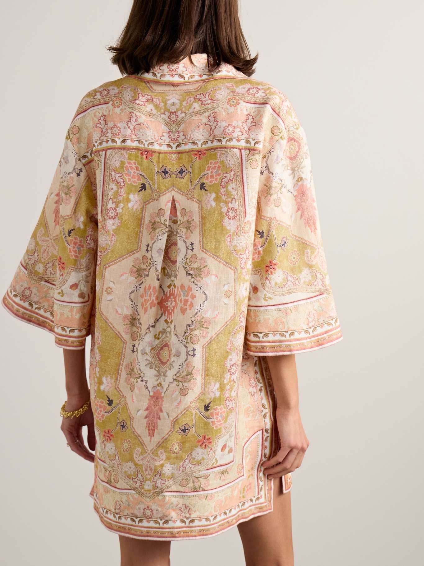 Yellow Printed Linen Tunic