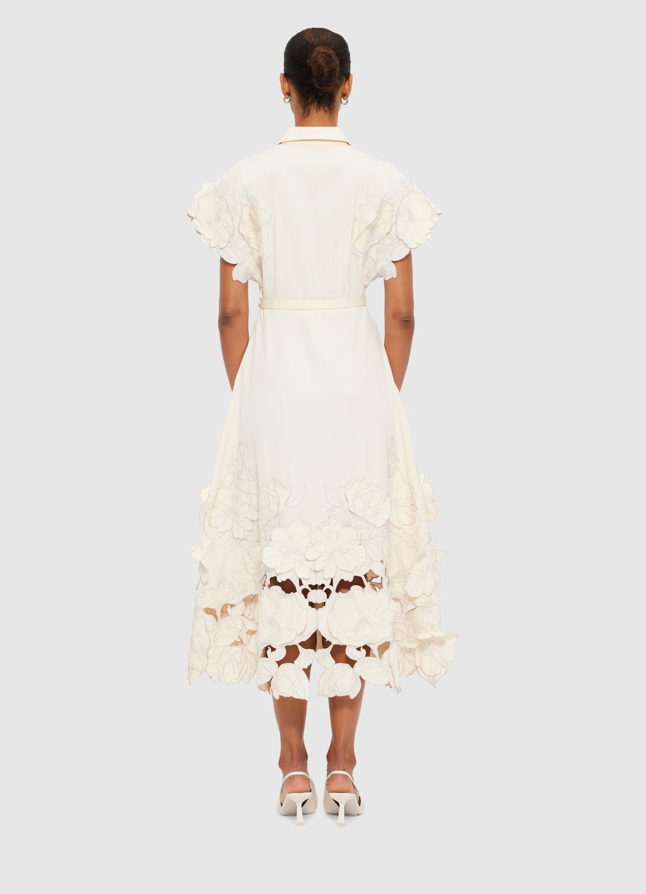 Applique Shirt Midi Dress