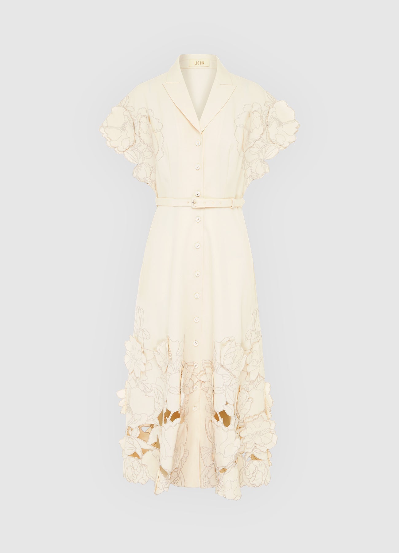 Applique Shirt Midi Dress