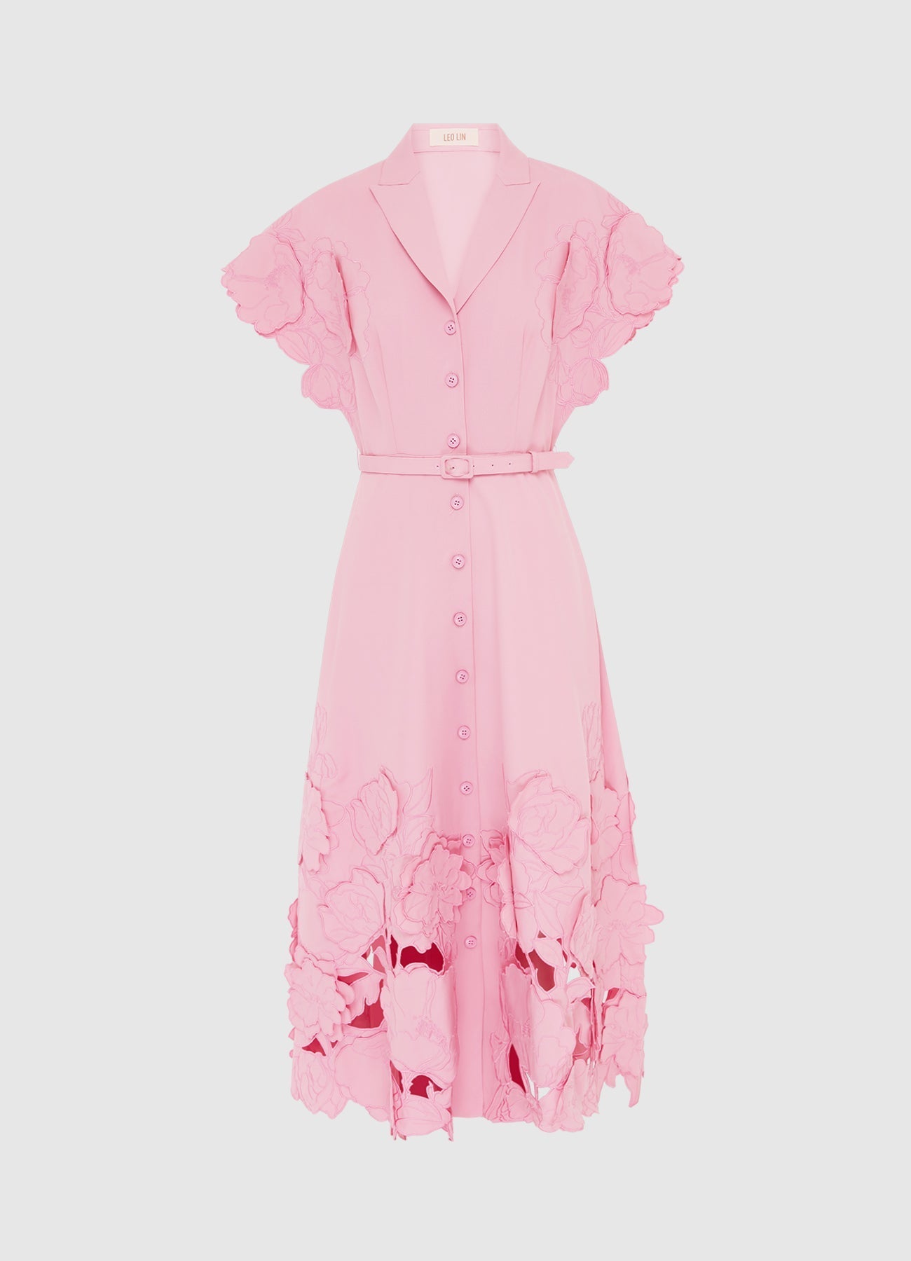 Applique Shirt Midi Dress