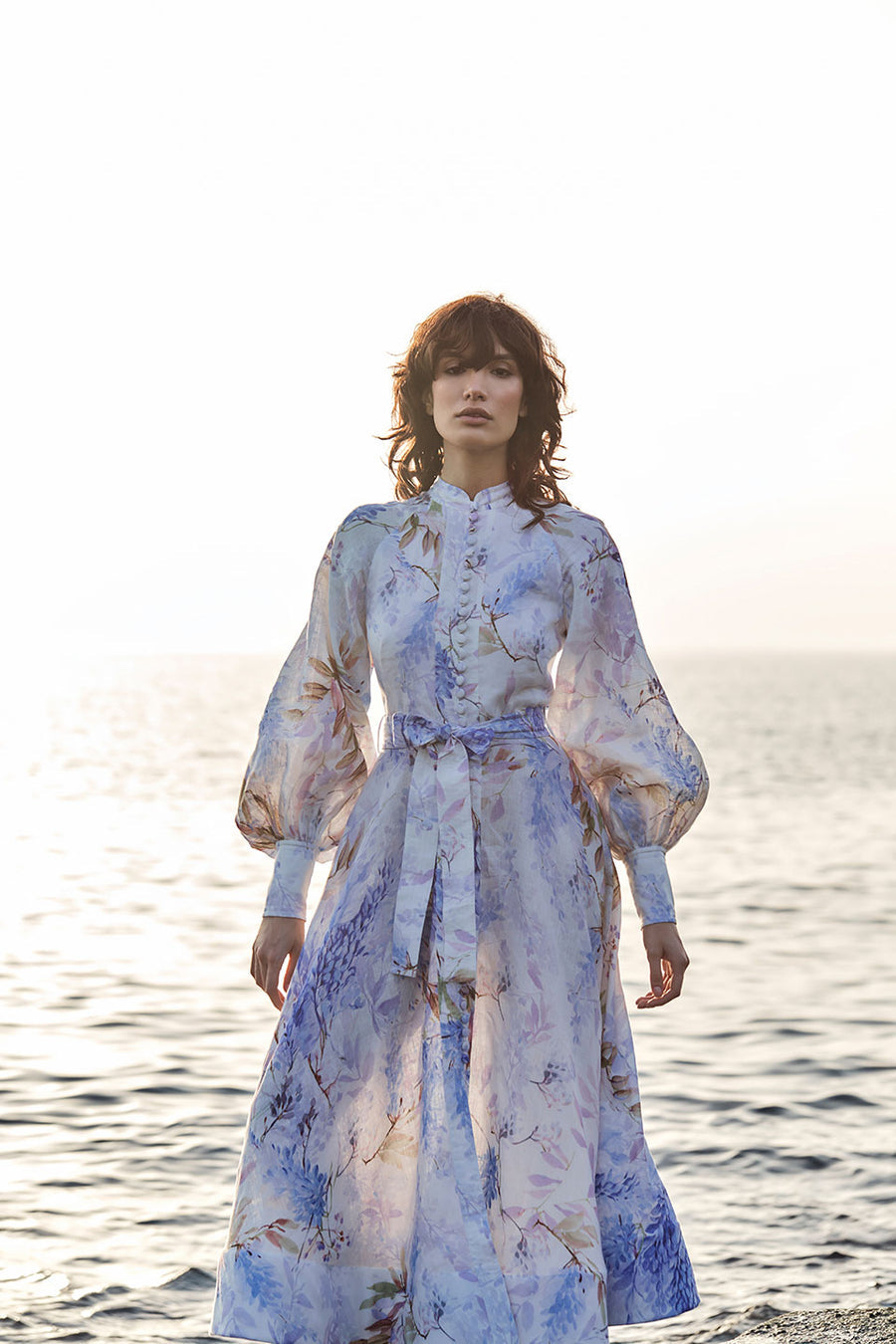 Jasmin Midi Print Linen Dress