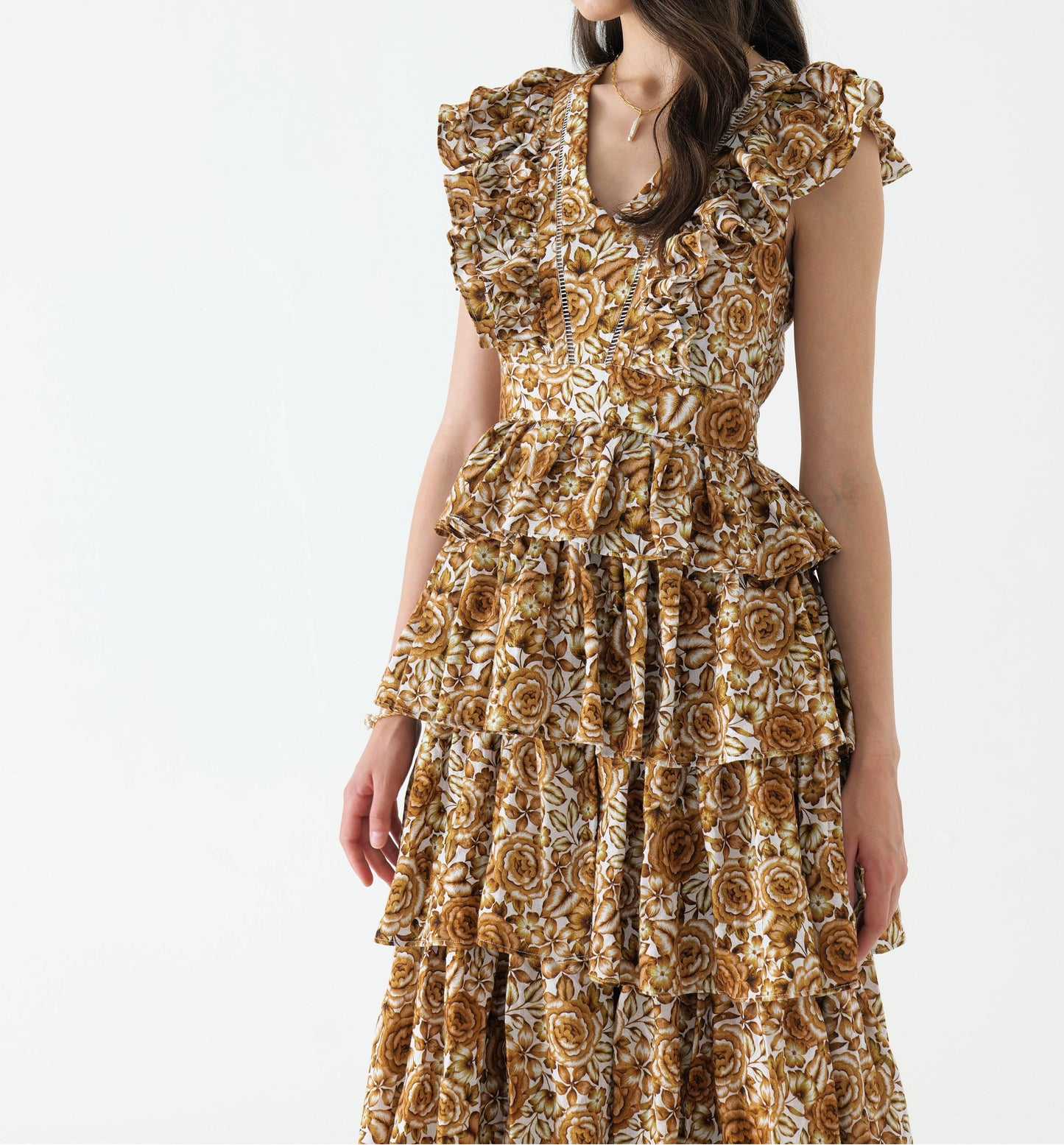 Antique Rose Tiered Maxi Dress