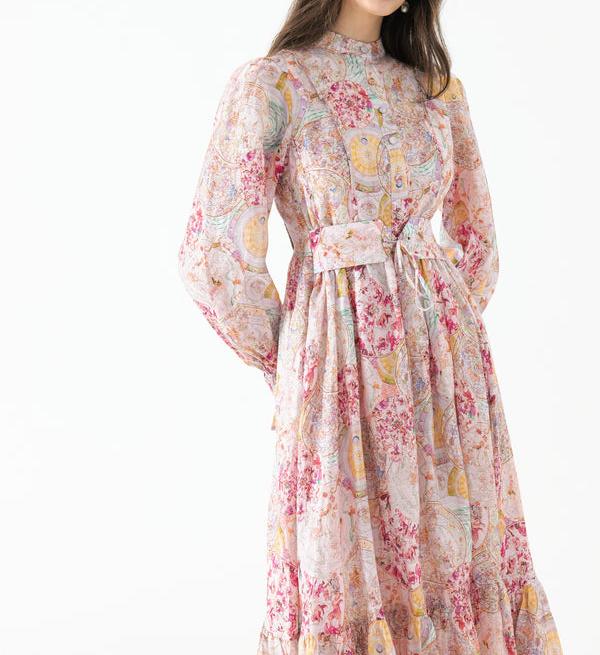 Silk Belt Maxi Dress