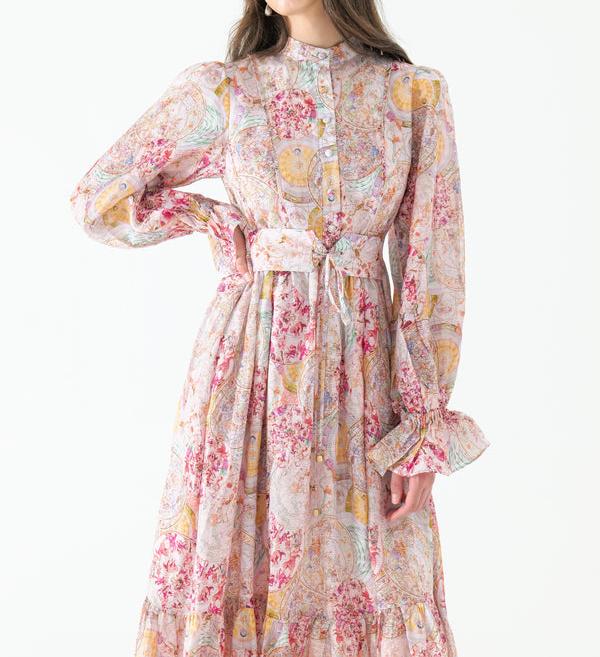 Silk Belt Maxi Dress