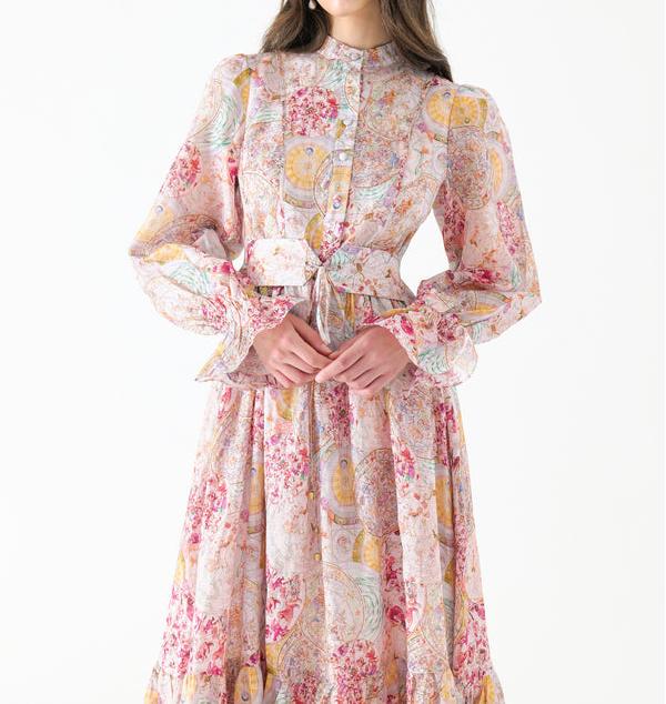 Silk Belt Maxi Dress