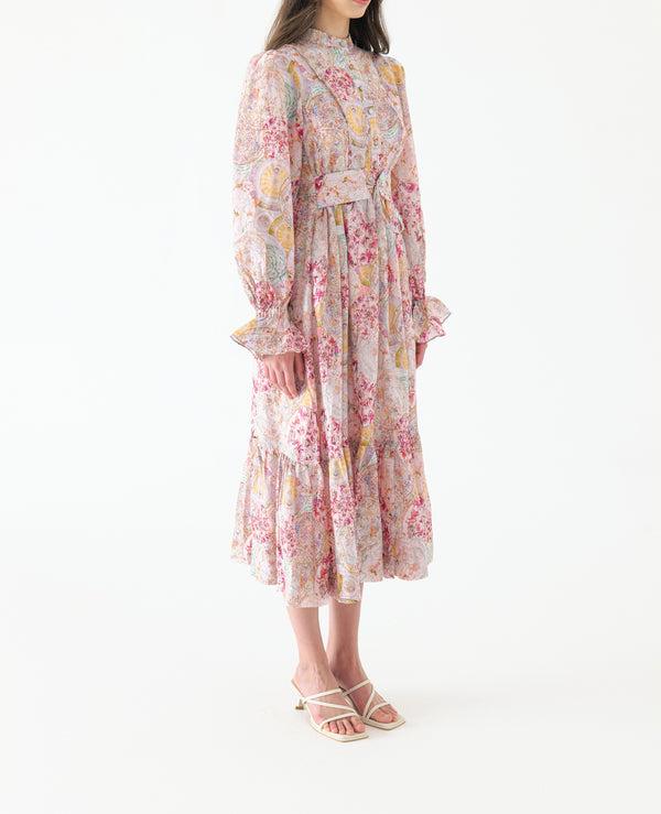 Silk Belt Maxi Dress