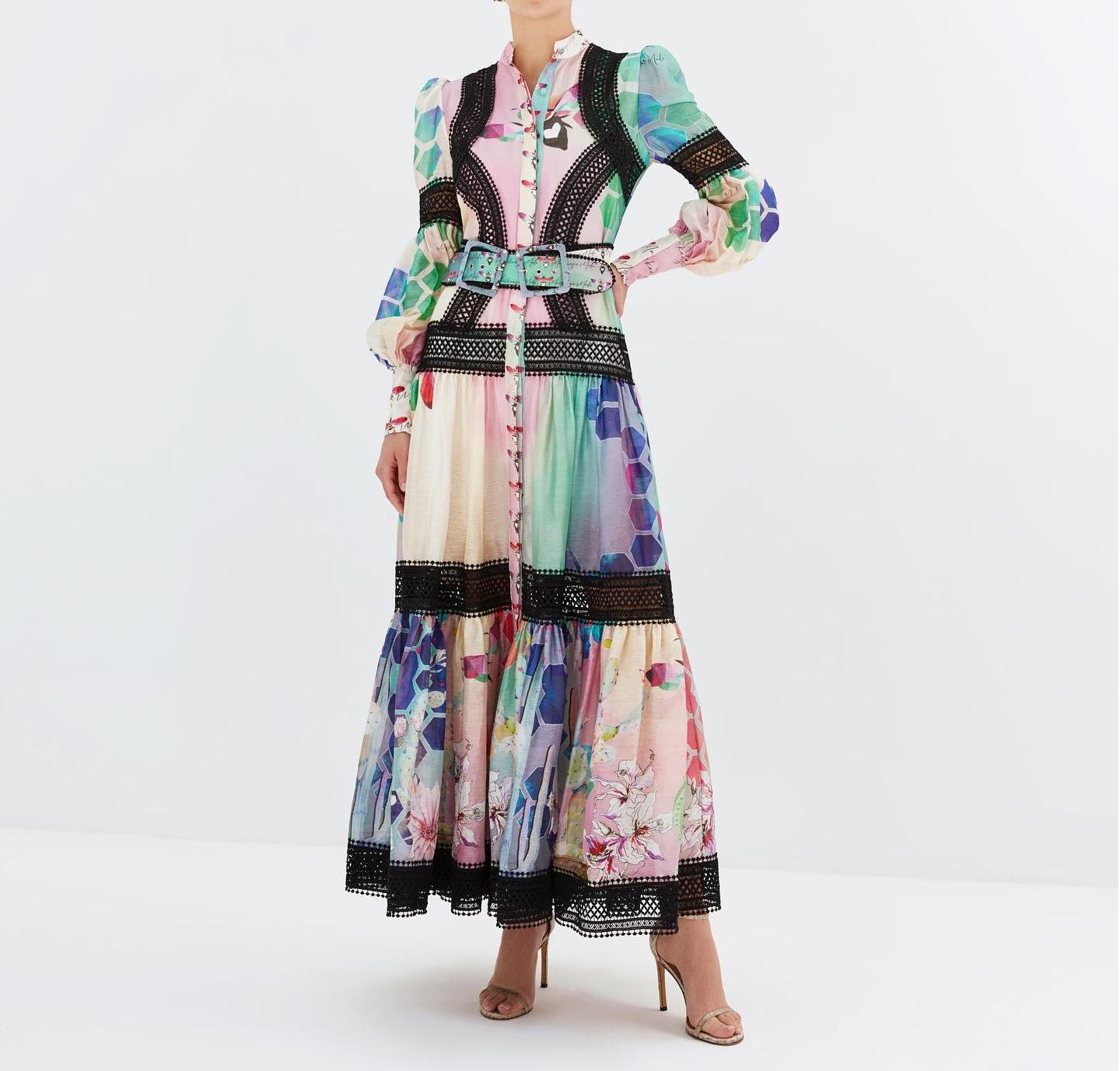 Colorful Tiered Maxi Dress