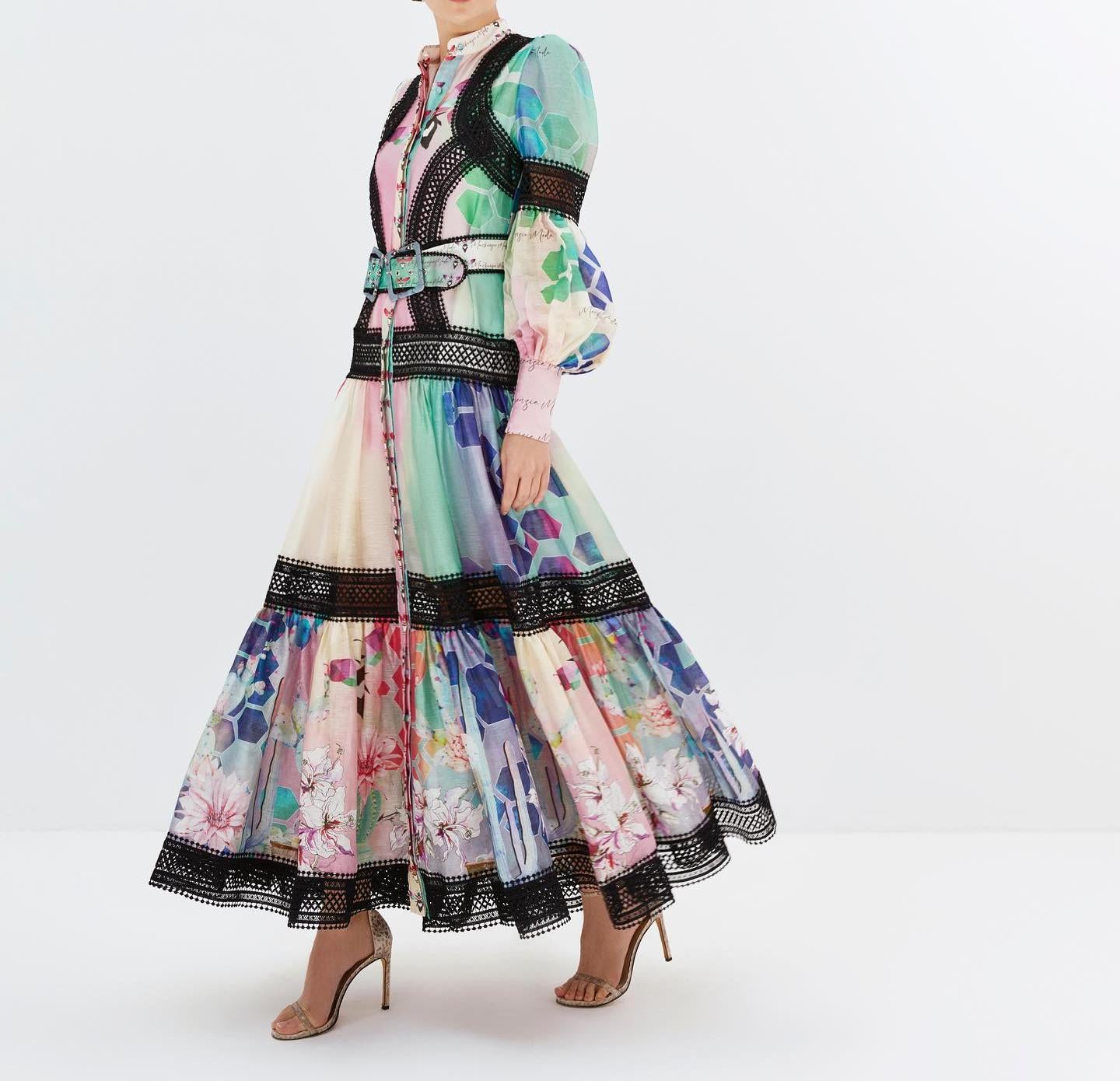 Colorful Tiered Maxi Dress
