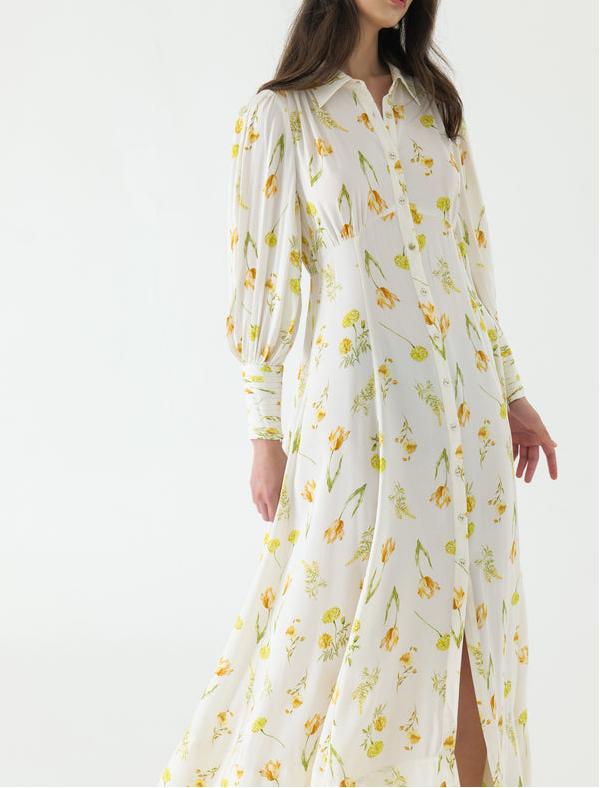 Collar Maxi Shirt Dress
