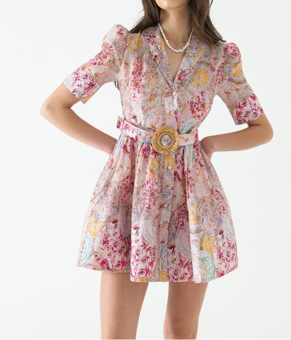 Silk Belt Mini Dress