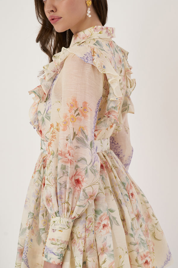 Primrose Silk Mini Dress