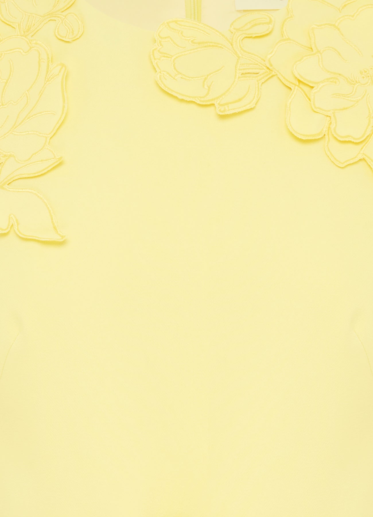 Appliqué Short Sleeve Mini Dress - Sorbet Yellow