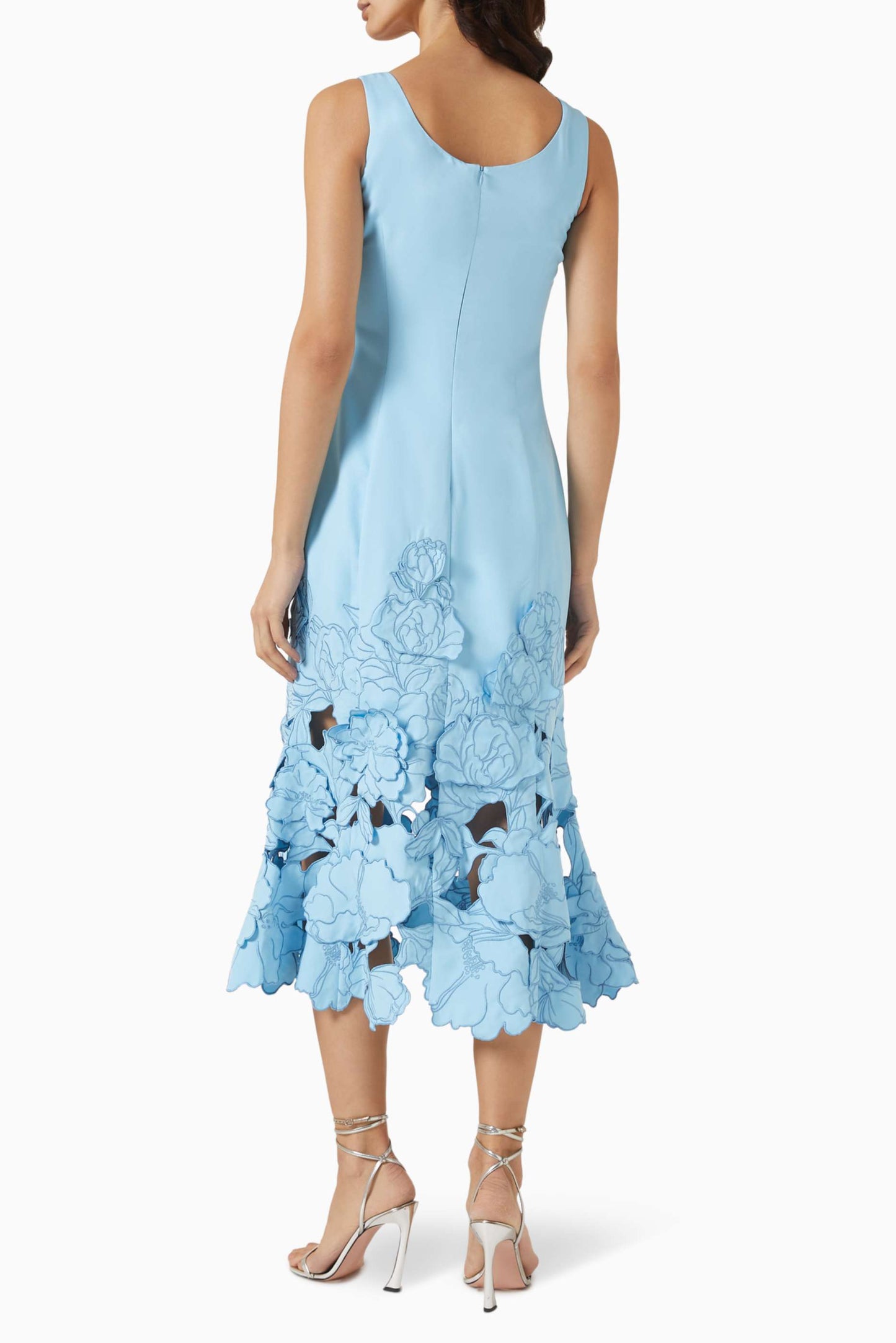 Appliqué Midi Dress In Viscose