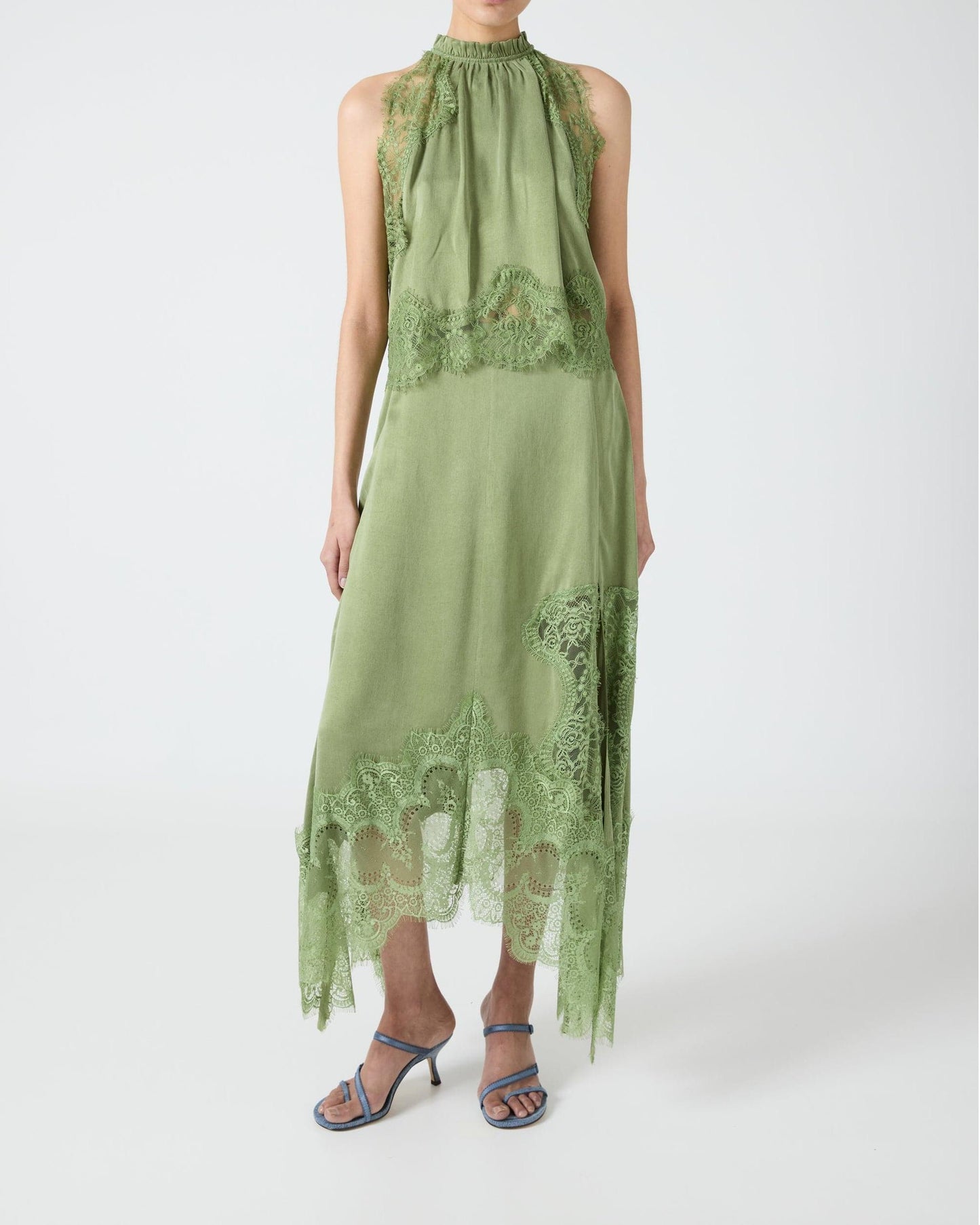 VISIONS LACE TOP AND HANKERCHIEF SKIRT