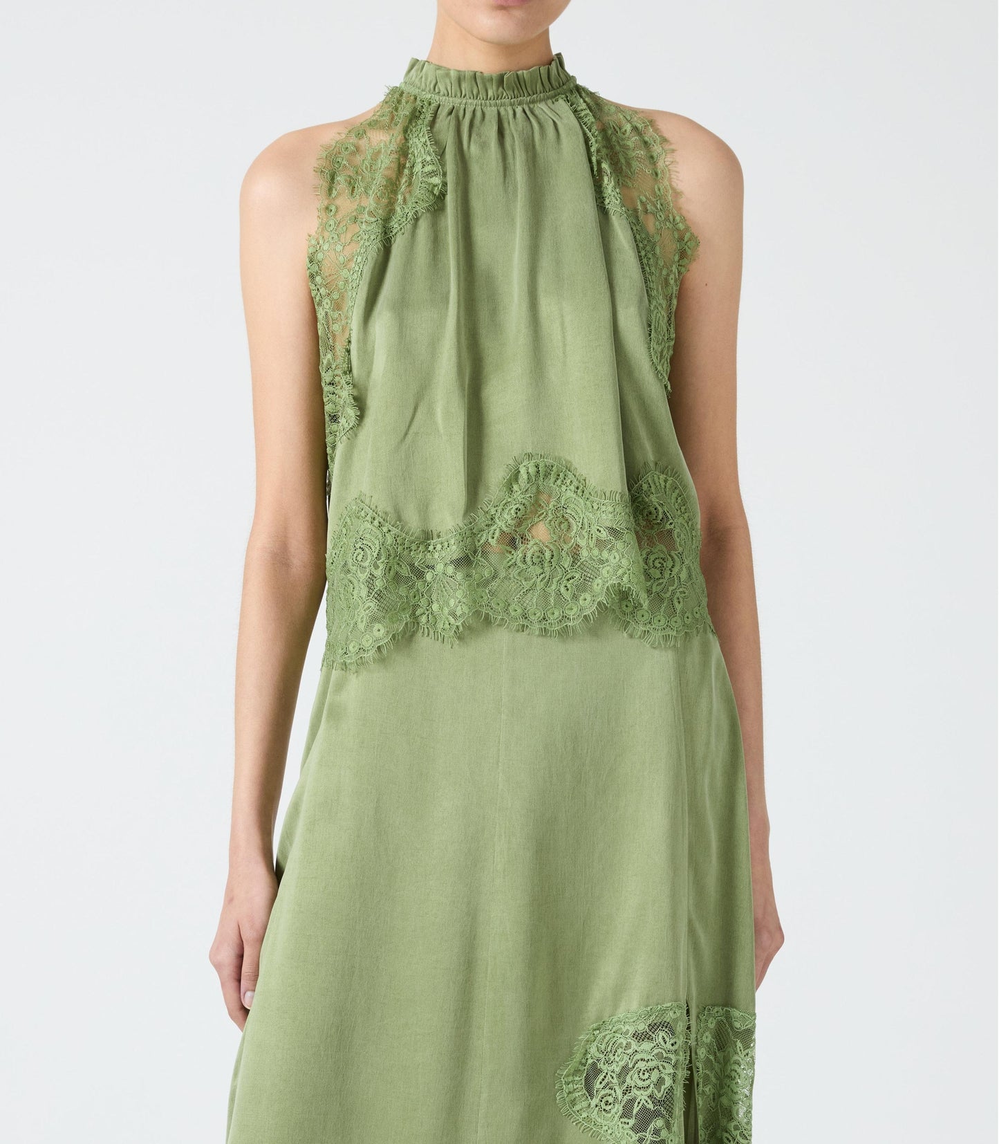 VISIONS LACE TOP AND HANKERCHIEF SKIRT