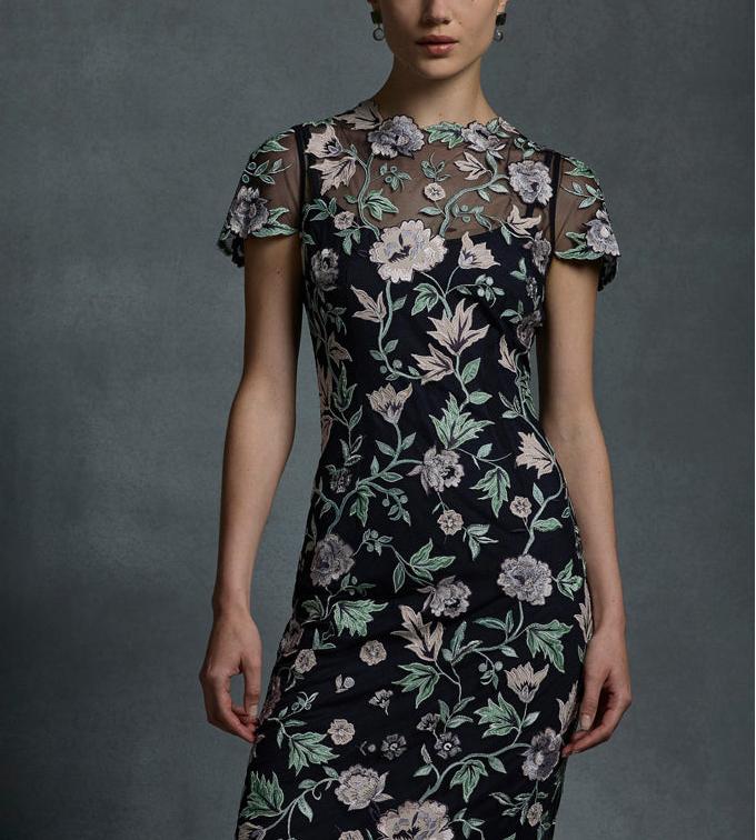 Black Floral Shift Dress