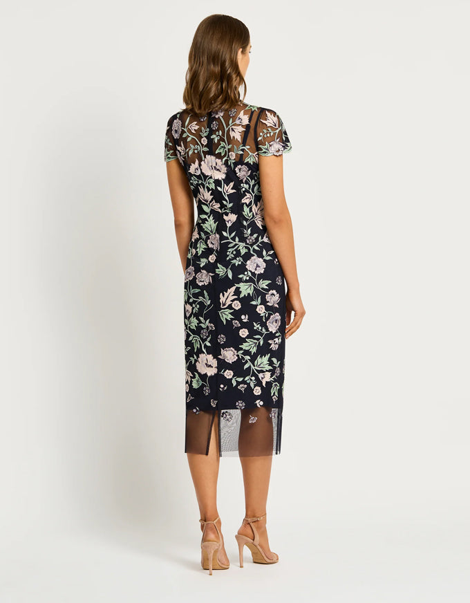 Black Floral Shift Dress