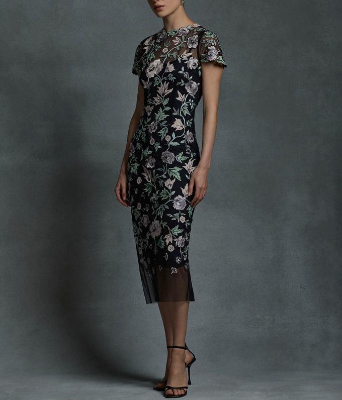 Black Floral Shift Dress