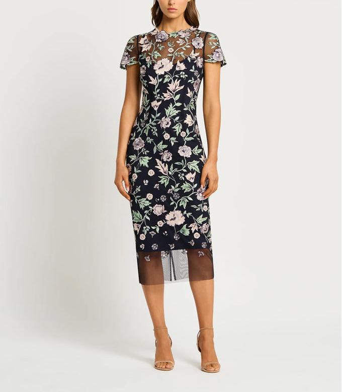 Black Floral Shift Dress