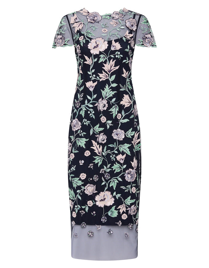 Black Floral Shift Dress