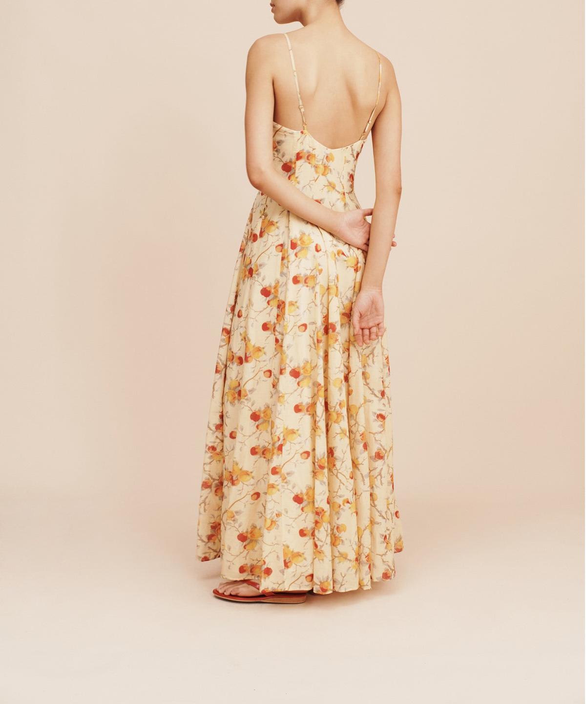 Yellow Maxi Dress In Cotton