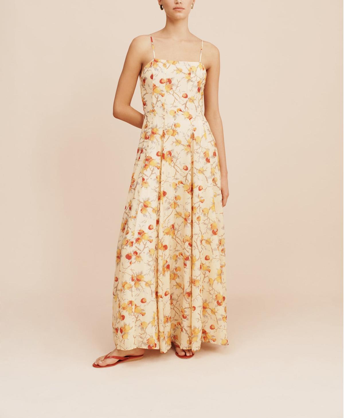 Yellow Maxi Dress In Cotton