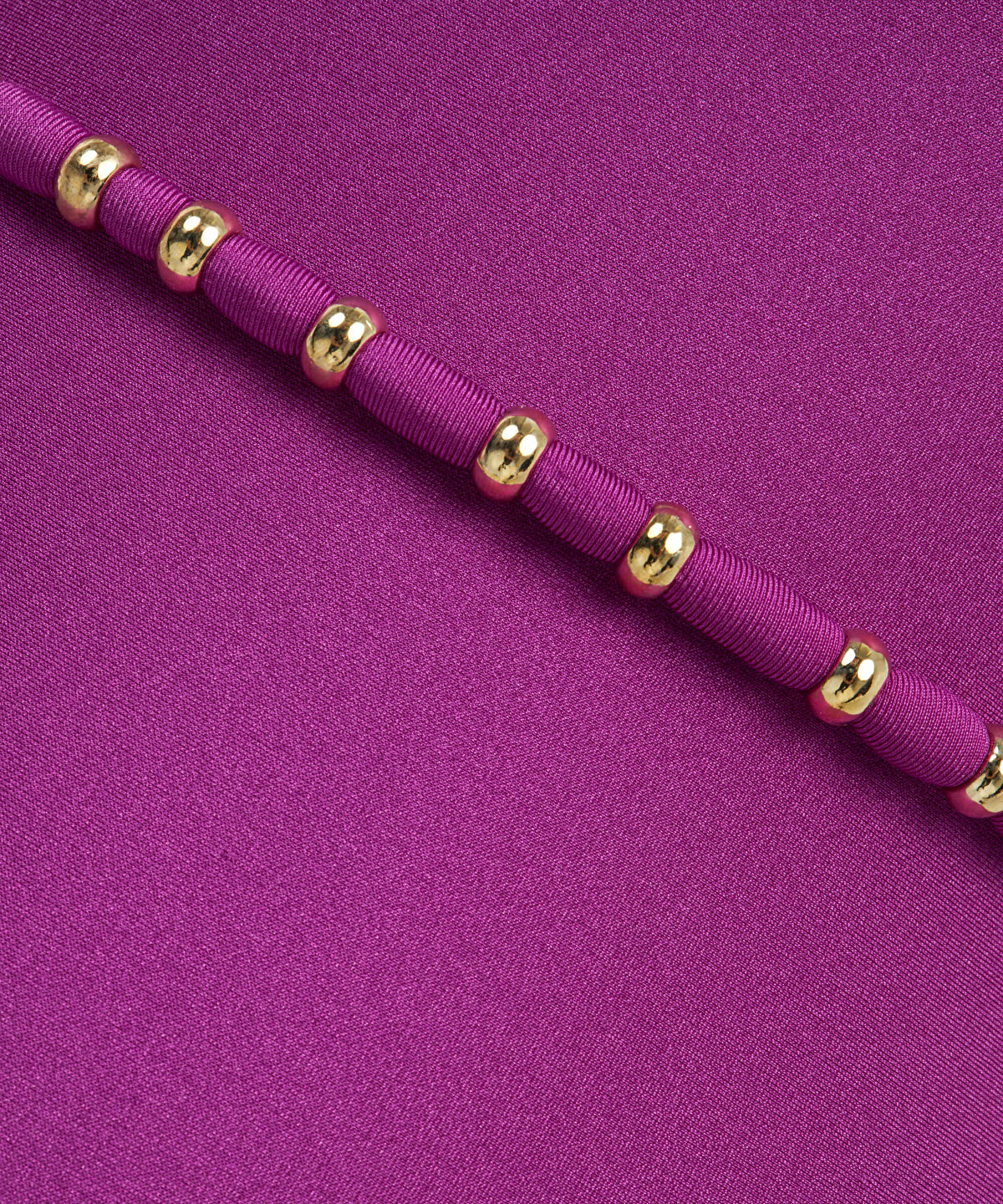 Purple Gold Trim Asymmetric Swimsuit