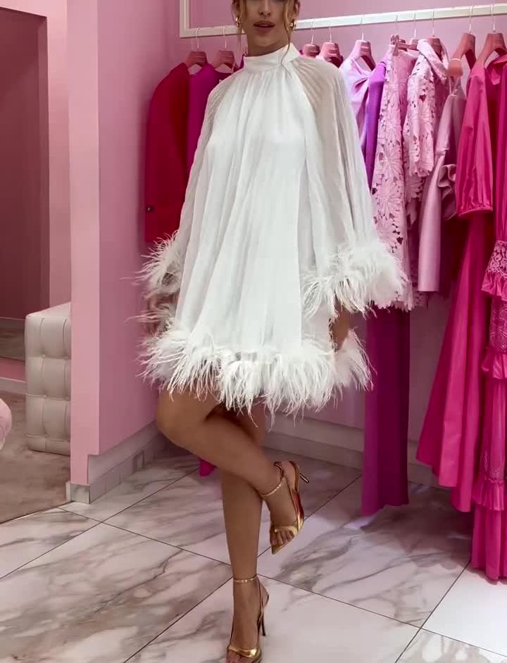 White Feather Dress
