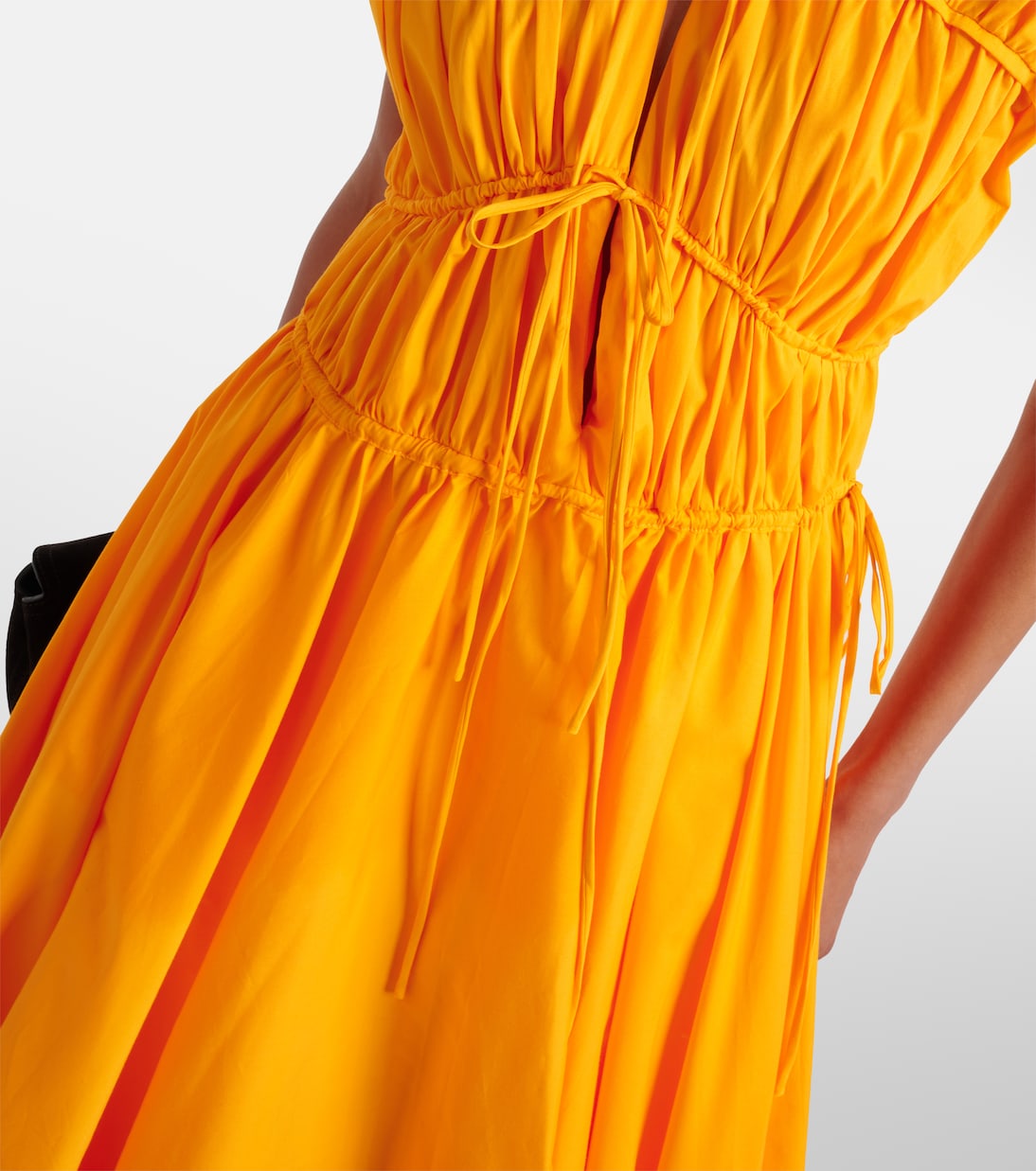 Yellow Flared Midi Dress