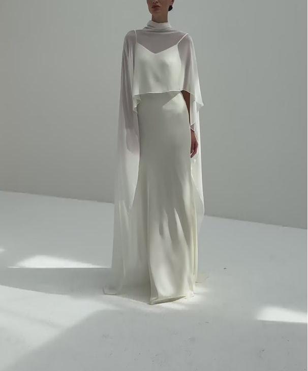 White Cape Gown