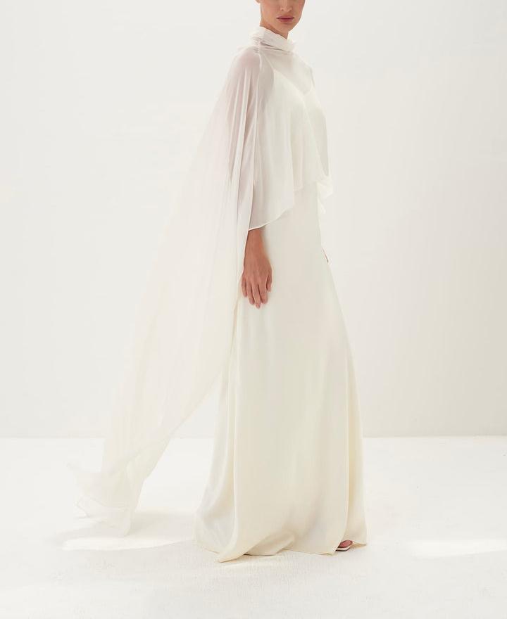 White Cape Gown
