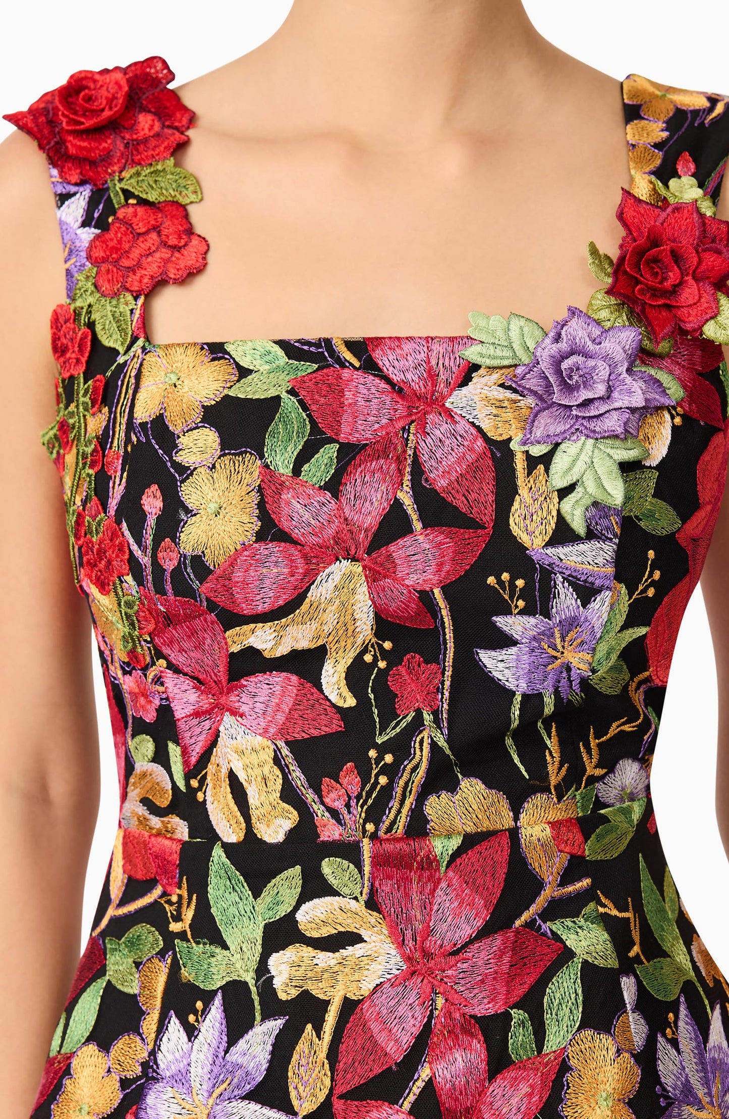 Mini Dress In Black Floral