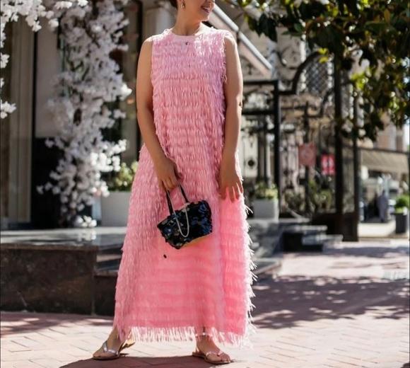 MIDI FRINGED MIDI DRESS
