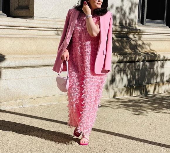 MIDI FRINGED MIDI DRESS