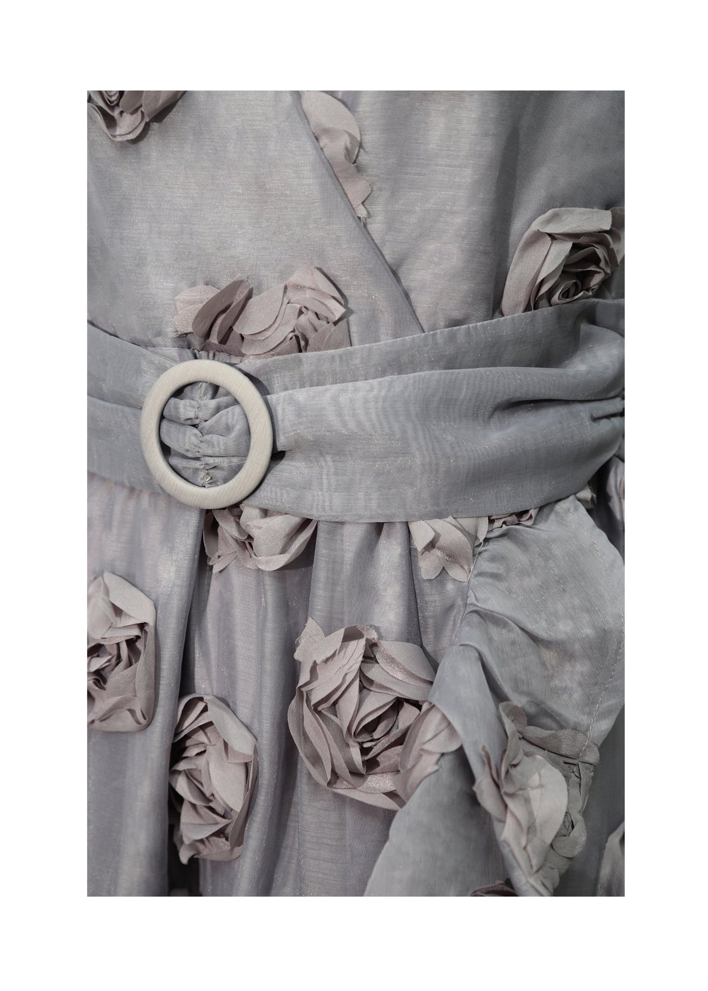 Gray Floral Dress