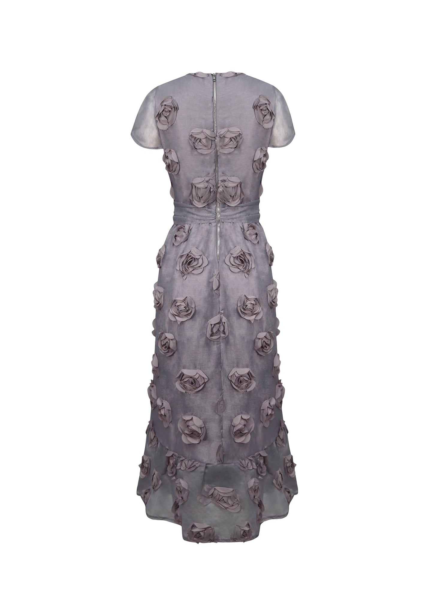 Gray Floral Dress