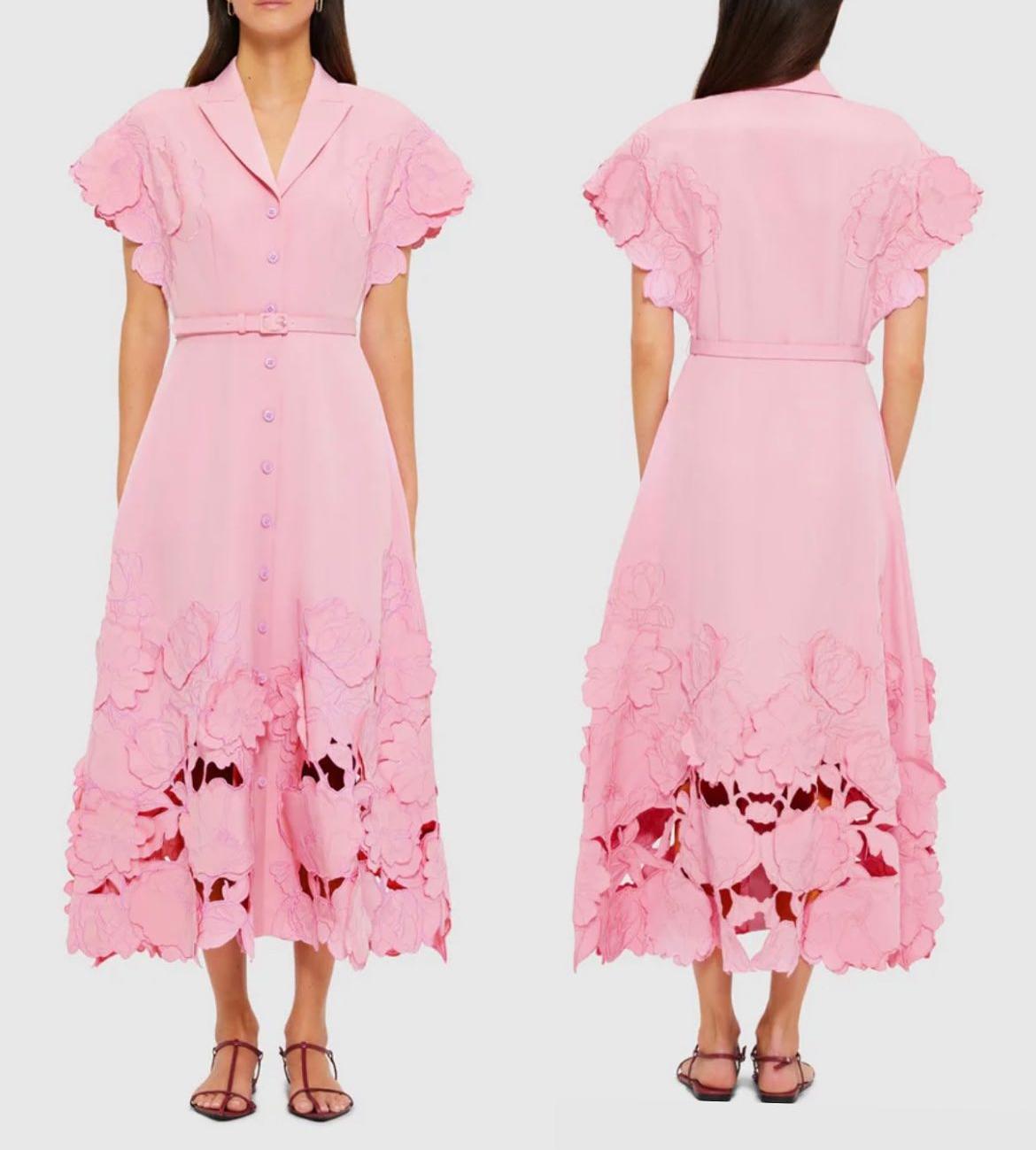 Applique Shirt Midi Dress