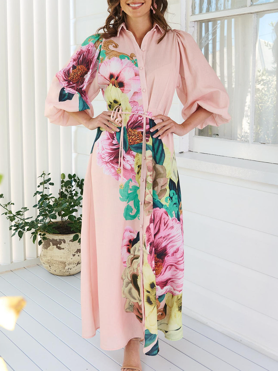 Asymmetric Printed Dress