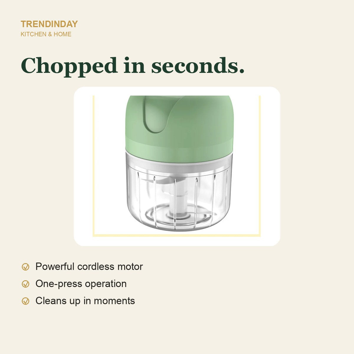 Cordless Electric Mini Chopper – view 2