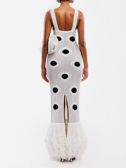 Woven Tassel-Strap Maxi Dress