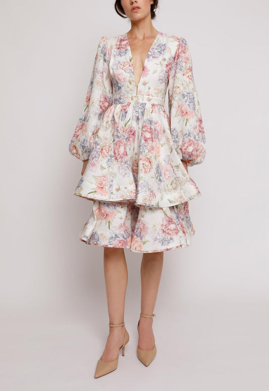 Floral Printed Midi Dress