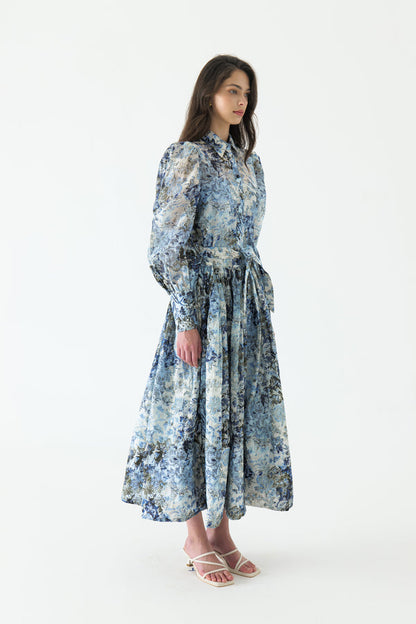 Silk Shirt Maxi Dress