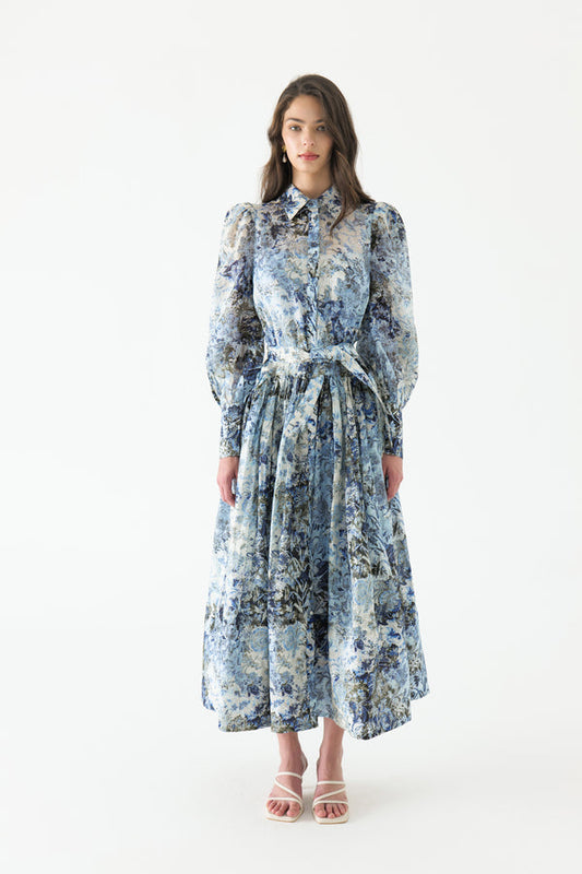 Silk Shirt Maxi Dress