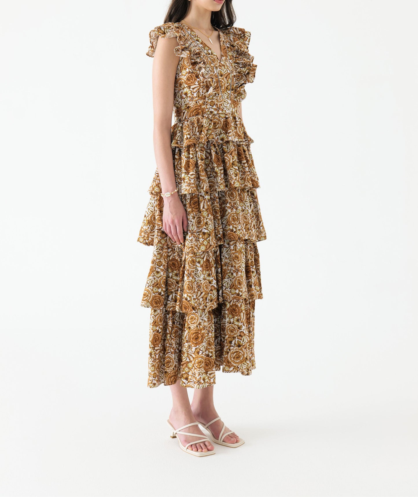Antique Rose Tiered Maxi Dress