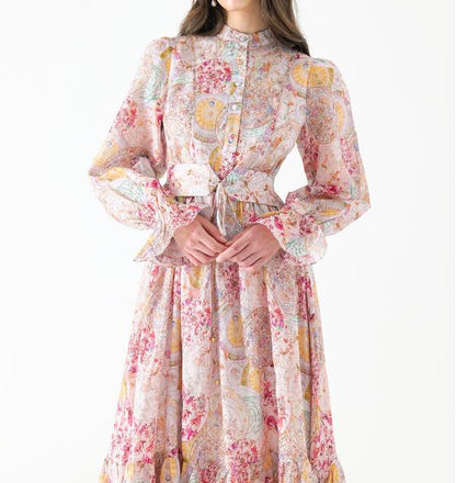 Silk Belt Maxi Dress