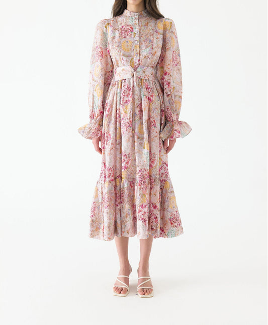 Silk Belt Maxi Dress