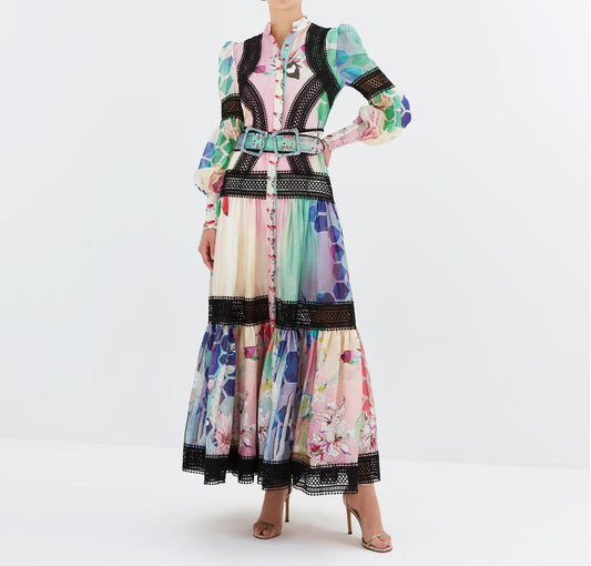 Colorful Tiered Maxi Dress
