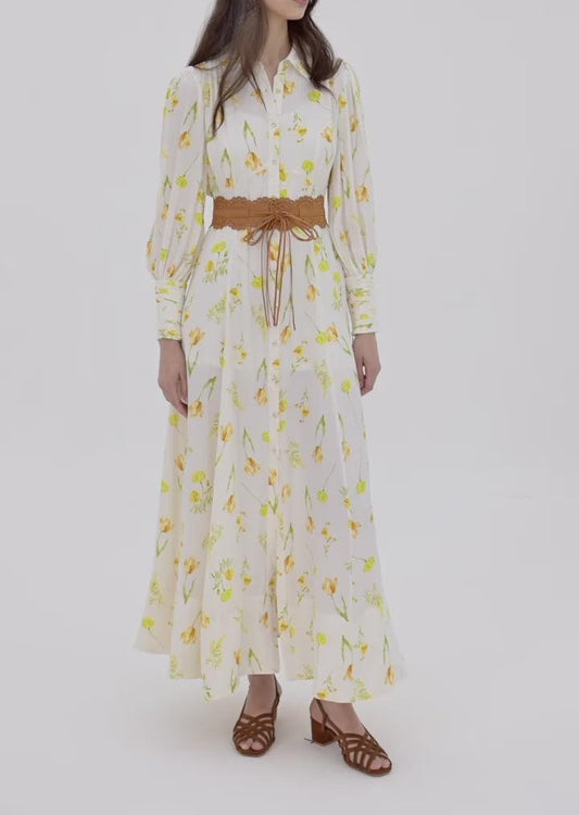 Collar Maxi Shirt Dress